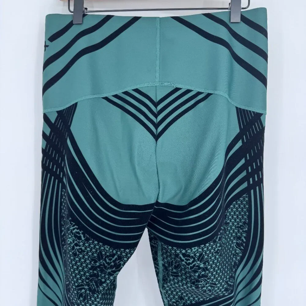 Savage X Fenty Special FX High Waist Sculpting Leggings Flocked Detail Green 3X